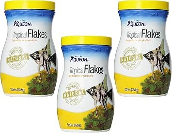 Aqueon Tropical Flakes 7.12 oz Each (Pack of 3) – Premium Food for Tropical Fish